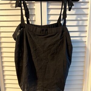 J. Crew Elegant Black Camisole with Tie Straps